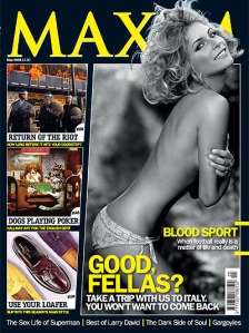 One of the final covers of Maxim magazine, which will become an internet only title. Image from www.maxim.co.uk 